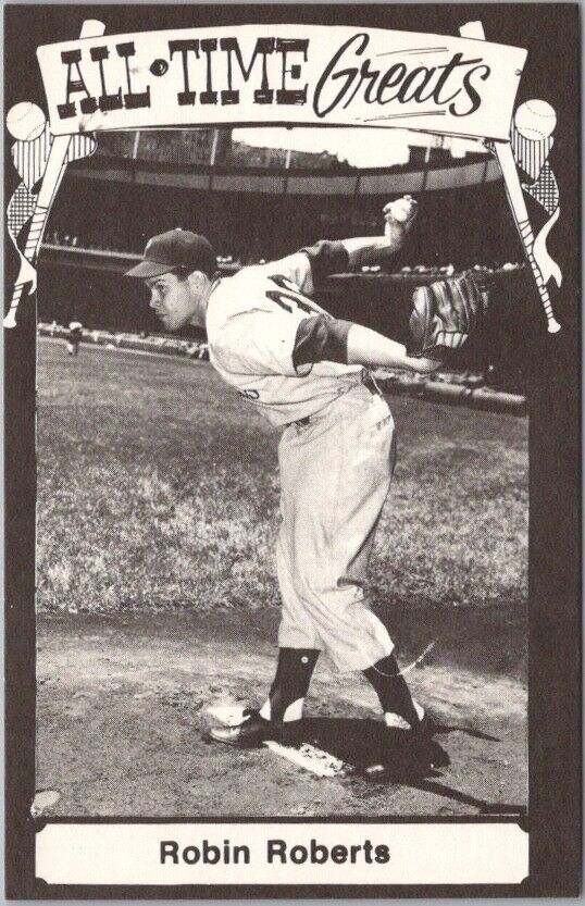 Vintage ROBIN ROBERTS Baseball Postcard Philadelphia PHILLIES Pitcher -TCMA Card