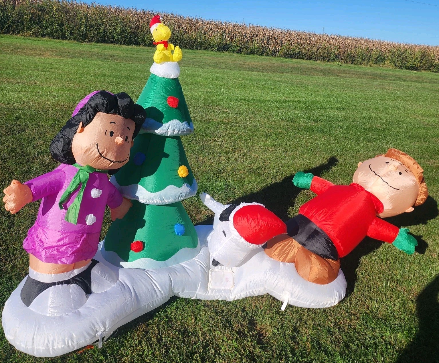 6 FT PEANUTS Charlie Brown Snoopy Lucy CHRISTMAS TREE AIRBLOWN INFLATABLE 