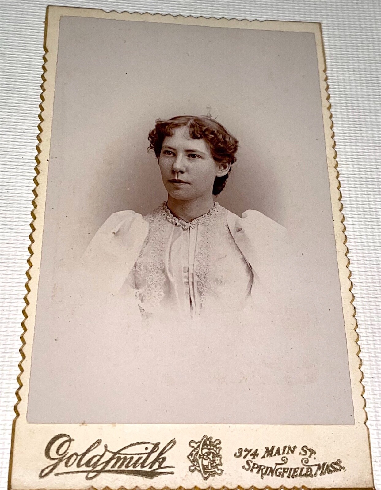 Rare Antique American ID\'d & Dated Victorian Girl, Springfield, MA CDV Photo US