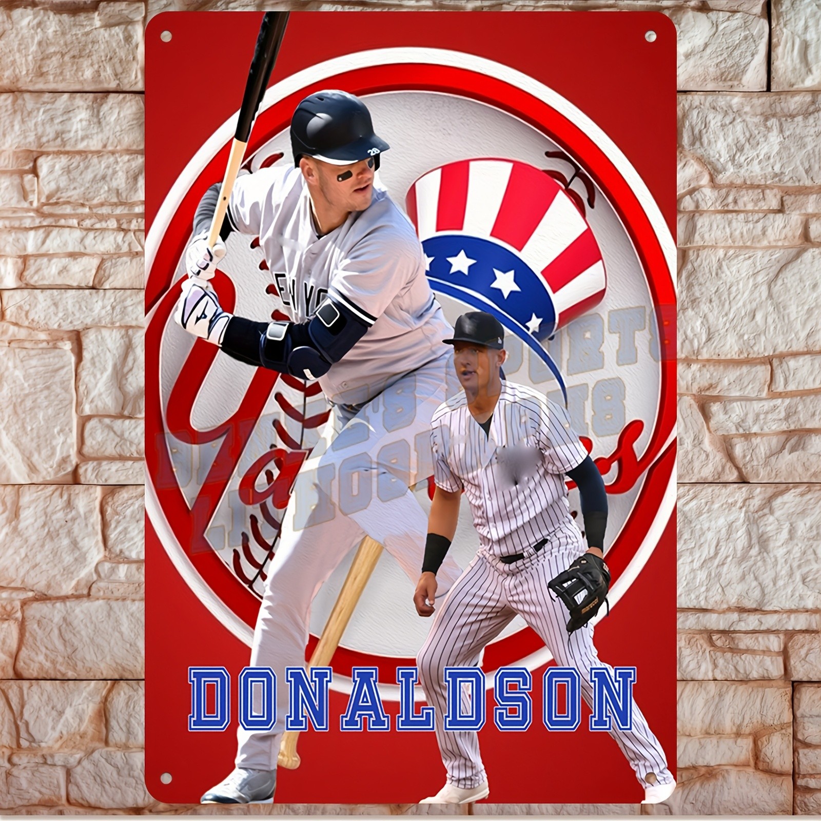 New York Yankee Josh Donaldson Tin Metal Signs Home Décor 8x12