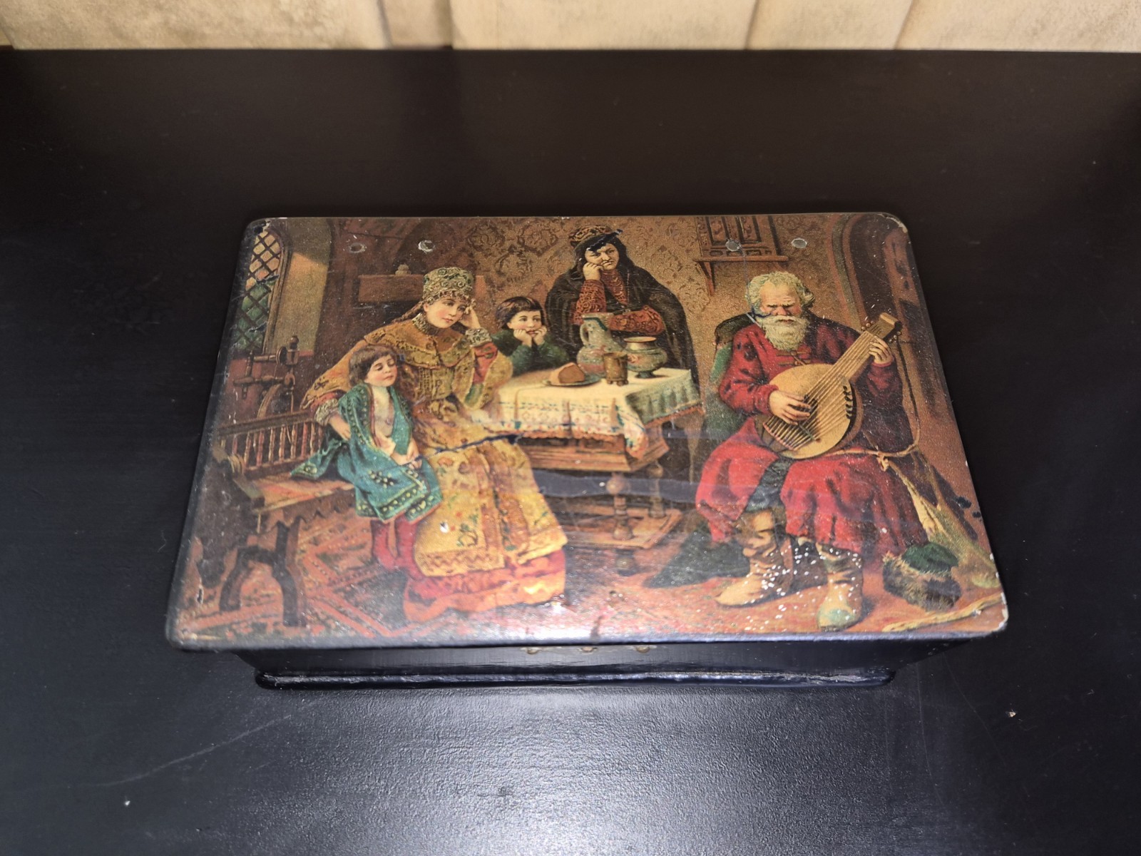 1890-s Antique Imperial Russia PERLOV Hand Painted Lacquer Box 1890-s Antique Imperial Russia PERLOV Hand Painted Lacquer Box
