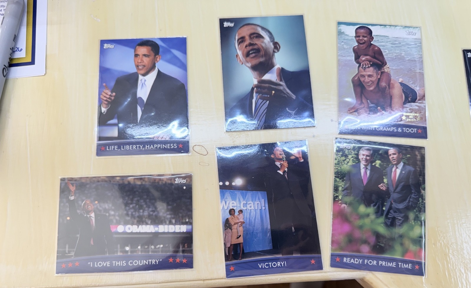 2008 Topps Obama Lot of 11 cards and 1 sticker 2008 Topps Obama Lot of 11 cards and 1 sticker