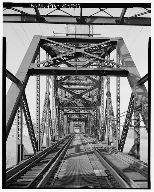 Pennsylvania New Jersey Railroad Swing Span Barrel View 1910s Bridge Tracks