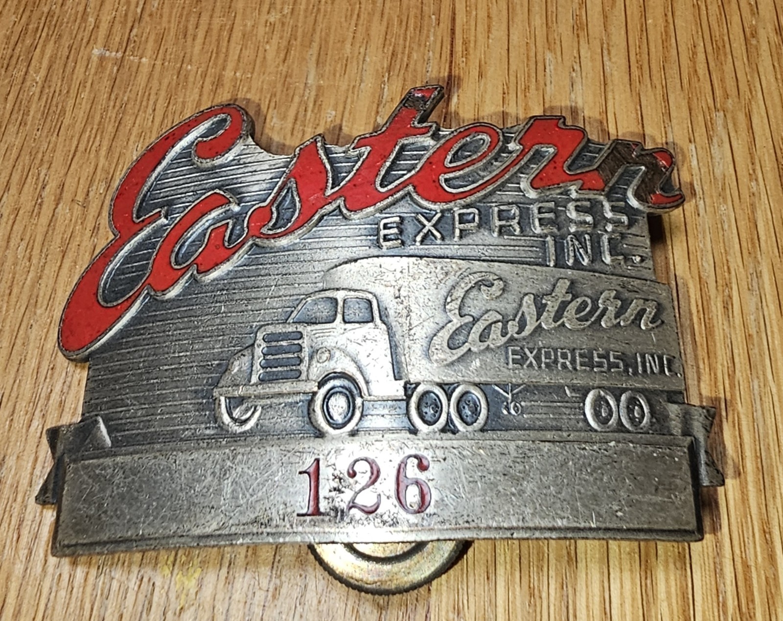 Rare Vintage Eastern Express Inc Trucking Trucker's Cap Hat Badge Pin