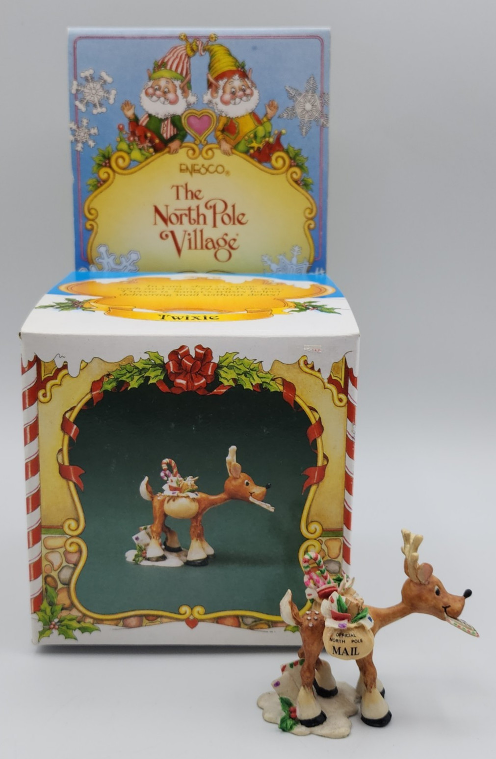 Enesco The North Pole Village Reindeer Twixie 869686 Figurine Sandy Zimnicki
