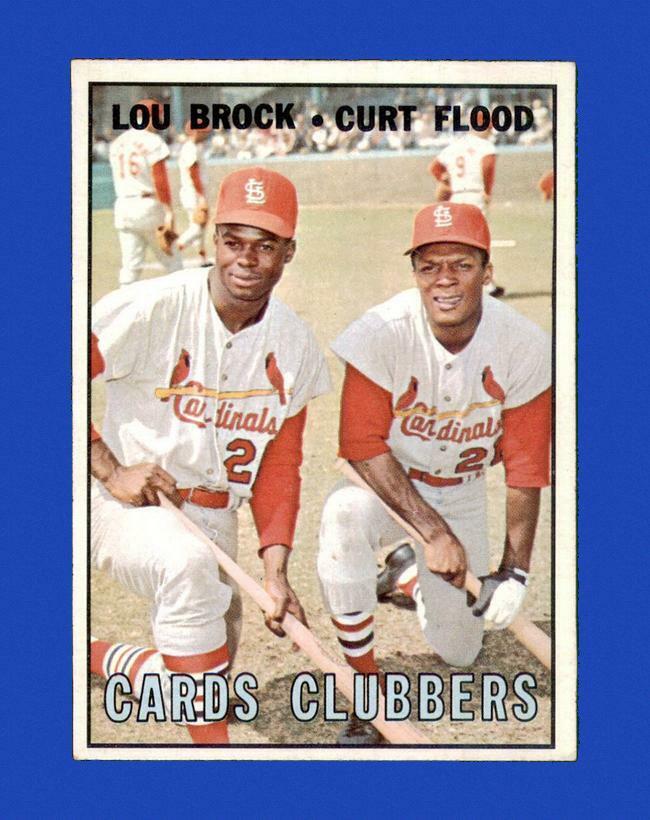 1967 Topps Set Break # 63 Lou Brock/Curt Flood EX-EXMINT *GMCARDS*