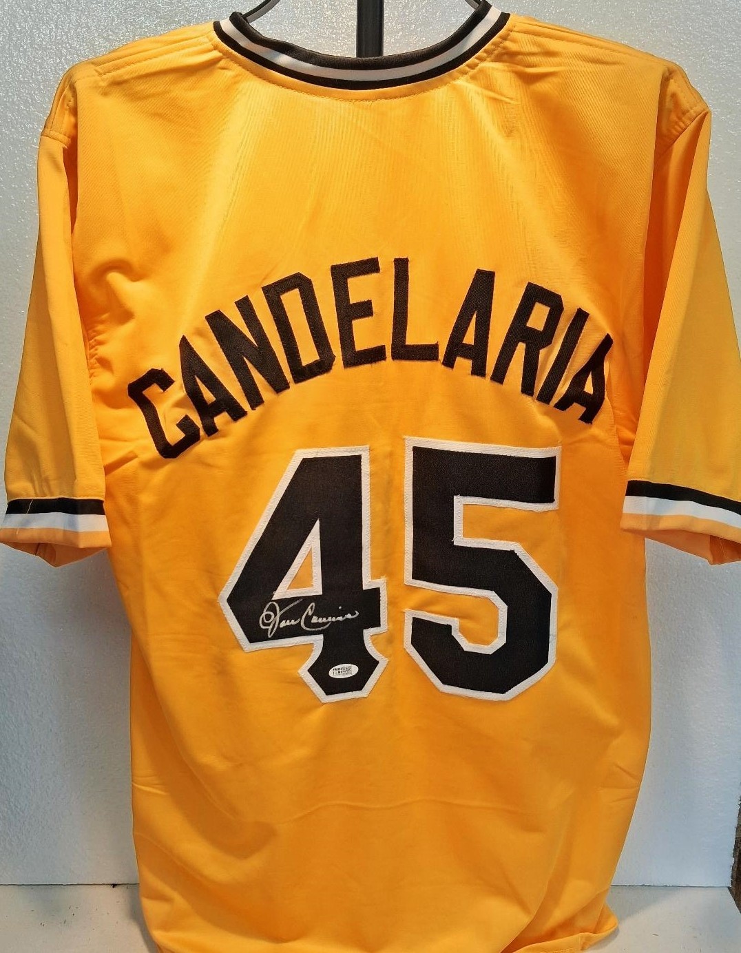 John Candelaria Signed Pittsburgh Pirates #45 Jersey XL Prime Time Sports COA