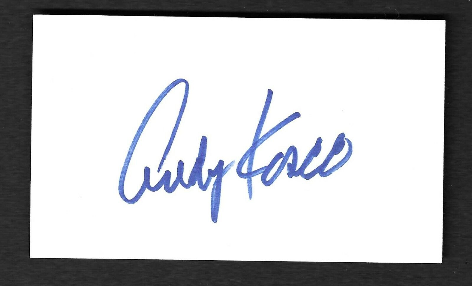 ANDY KOSCO Signed Autographed 3X5 Index Card Twins Dodgers Brewers Red Sox +