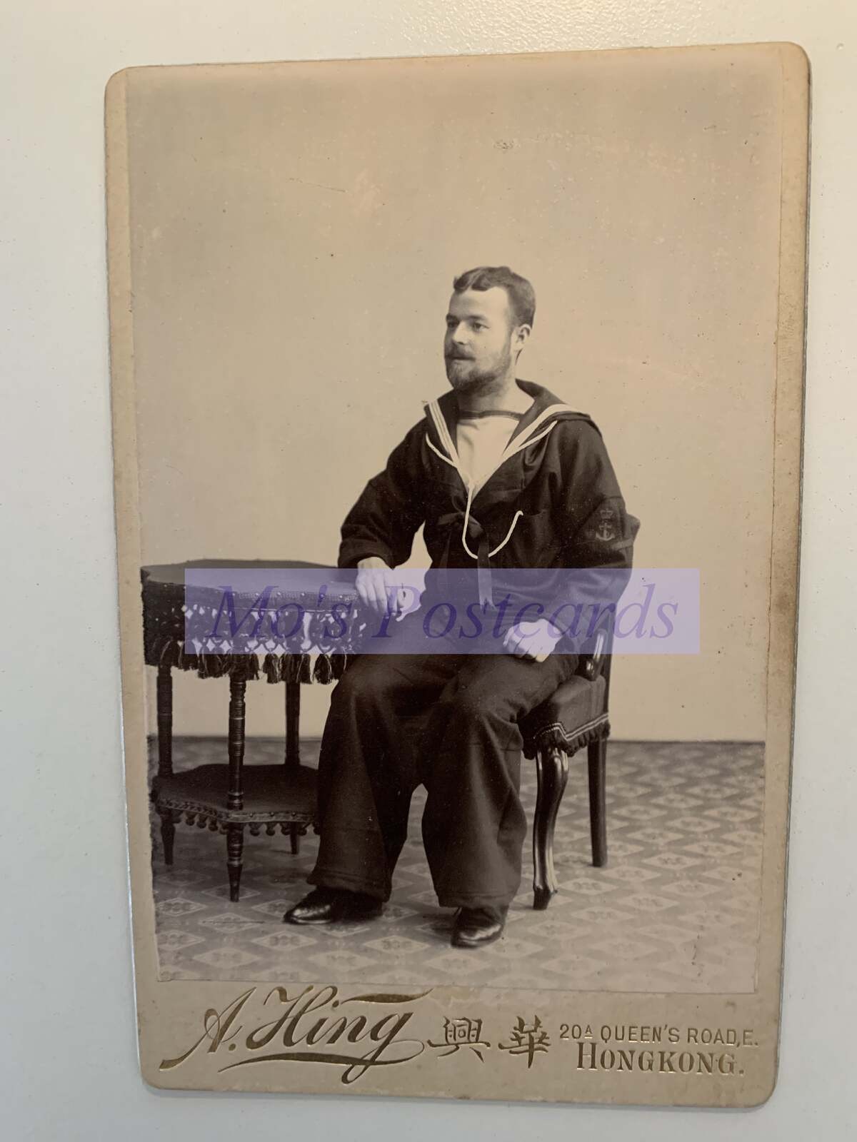 Royal Navy Cabinet Card: HMS Victorious Sailor in Hong Kong, 1900 CBC2 Royal Navy Cabinet Card: HMS Victorious Sailor in Hong Kong, 1900 CBC2