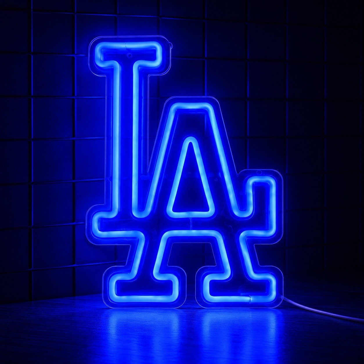 Los Angeles Dodgers LA Blue LED Neon Sign USB Wall Light 9.84 x 13.78 Man Cave Los Angeles Dodgers LA Blue LED Neon Sign USB Wall Light 9.84 x 13.78 Man Cave