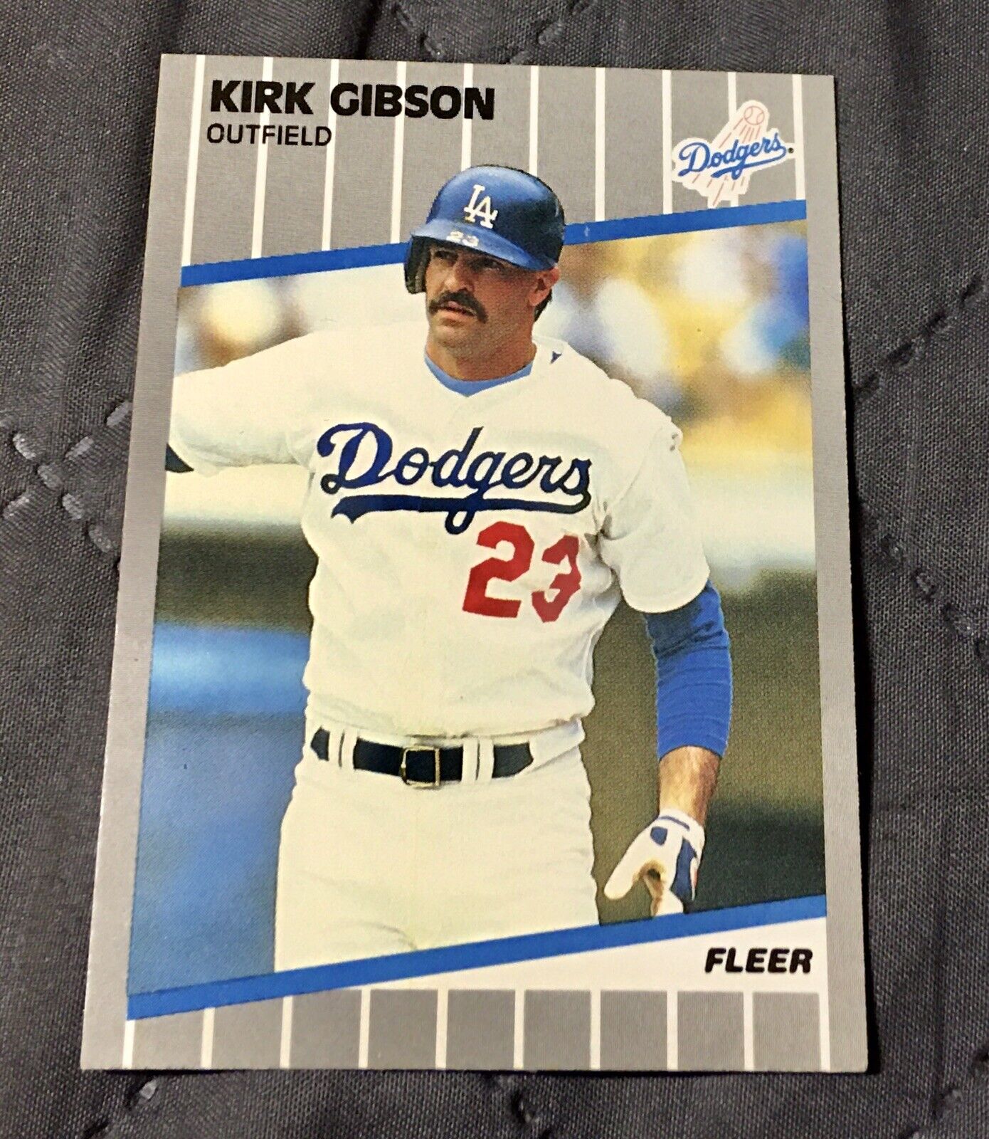 1989 Fleer Kirk Gibson Los Angeles Dodgers #57 Detroit Tigers MVP World Series
