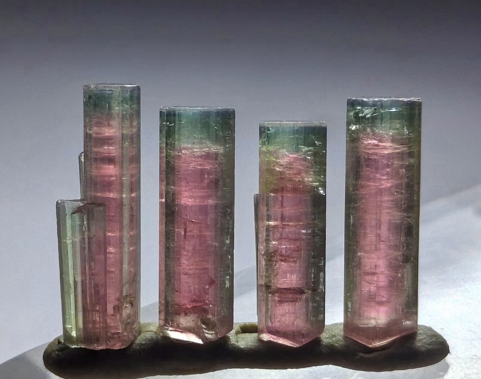 Naturel Top Quality Rare Bicolor Greencap Watermelon Tourmaline Crystal From Afg Naturel Top Quality Rare Bicolor Greencap Watermelon Tourmaline Crystal From Afg