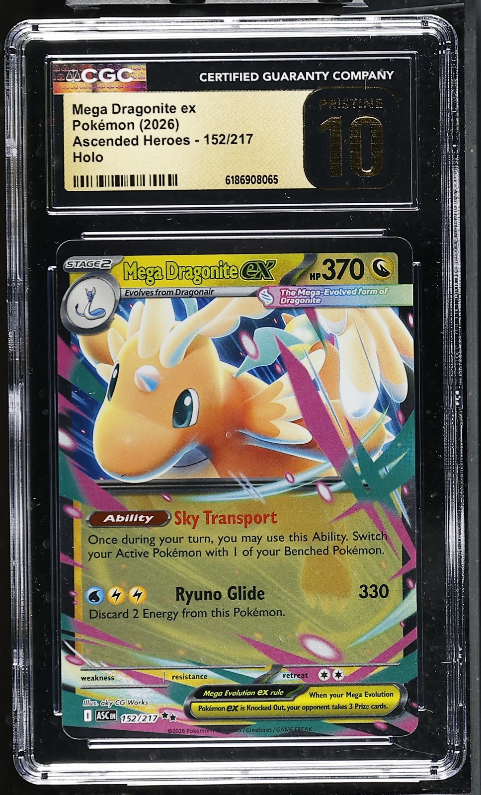 Pokemon Mega Dragonite ex 152/217 Ultra Rare Ascended Heroes - CGC 10 Pristine Pokemon Mega Dragonite ex 152/217 Ultra Rare Ascended Heroes - CGC 10 Pristine