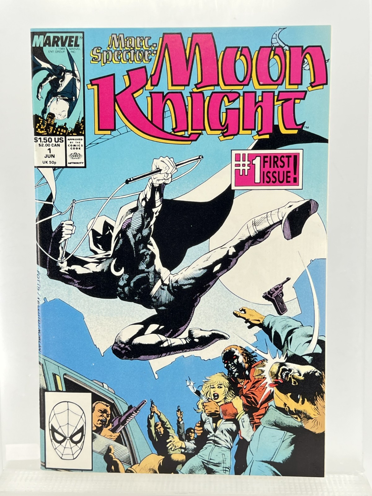 Marc Spector: Moon Knight 1 ~Est. High 9s ~Super W pgs ~Lies Flat ~Sharp Corners Marc Spector: Moon Knight 1 ~Est. High 9s ~Super W pgs ~Lies Flat ~Sharp Corners