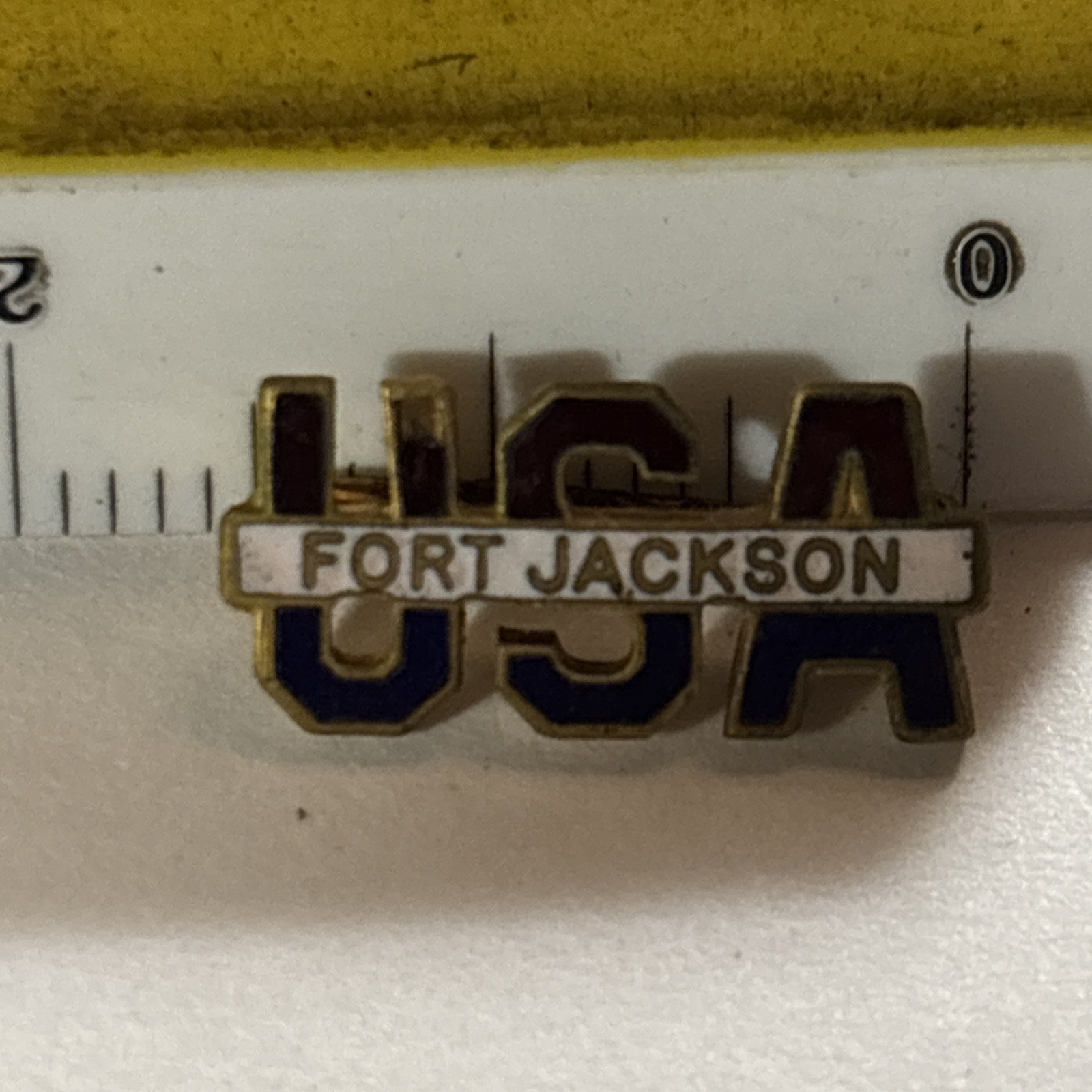 Vintage USA Fort Jackson Field Lapel Pin 3/4” Vintage USA Fort Jackson Field Lapel Pin 3/4”