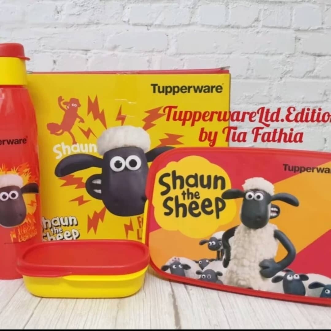 Tupperware My Lunch Shaun The Sheep Tiffin set For Kids red & yellow last piece Tupperware My Lunch Shaun The Sheep Tiffin set For Kids red & yellow last piece