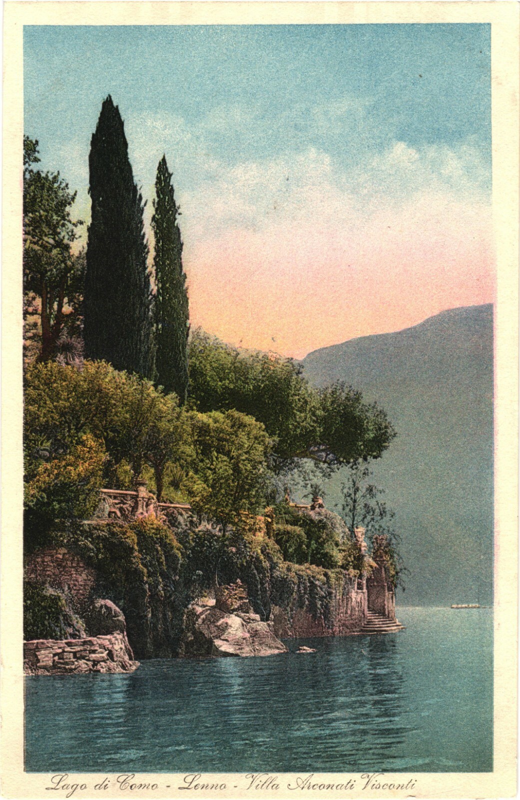 Lenno Italy Lake Como Villa Arconati Visconti Divided Back Postcard c1910 Unused Lenno Italy Lake Como Villa Arconati Visconti Divided Back Postcard c1910 Unused