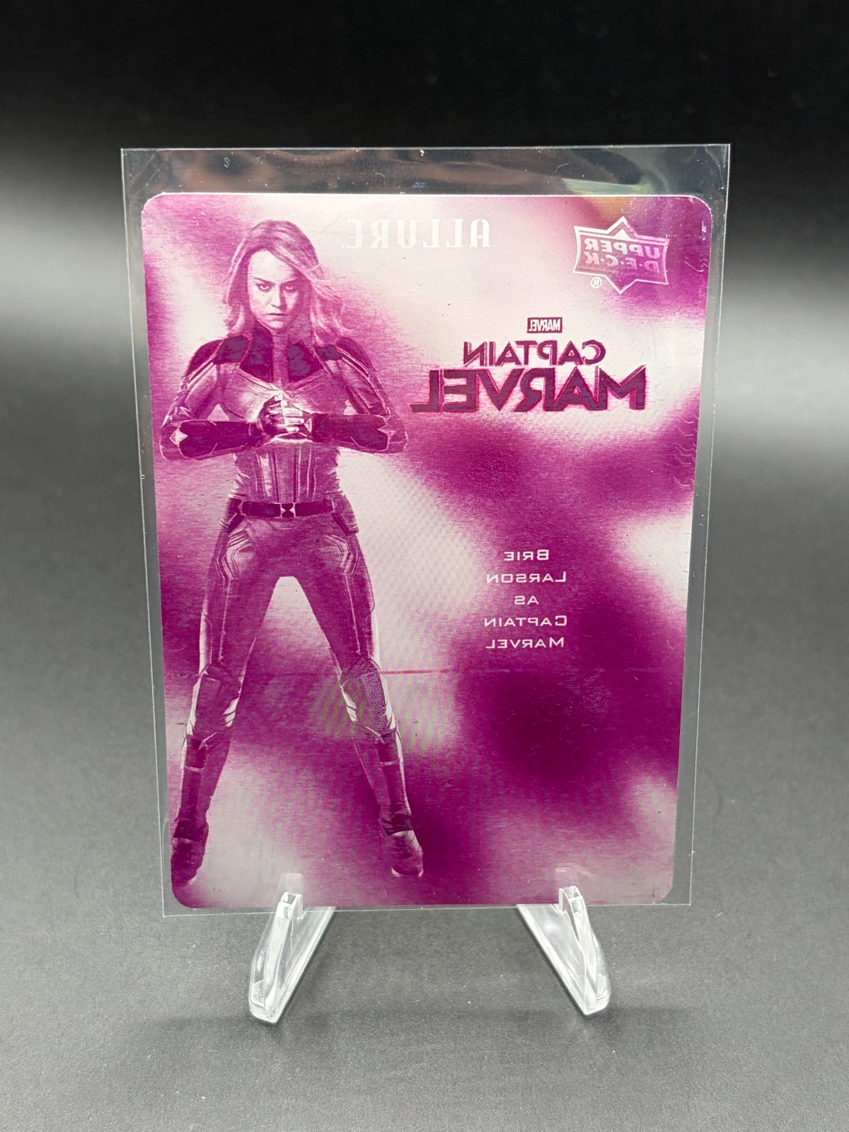 Marvel Allure Brie Larson Captain Marvel CP-29 Magenta Printing Plate 1/1 Marvel Allure Brie Larson Captain Marvel CP-29 Magenta Printing Plate 1/1