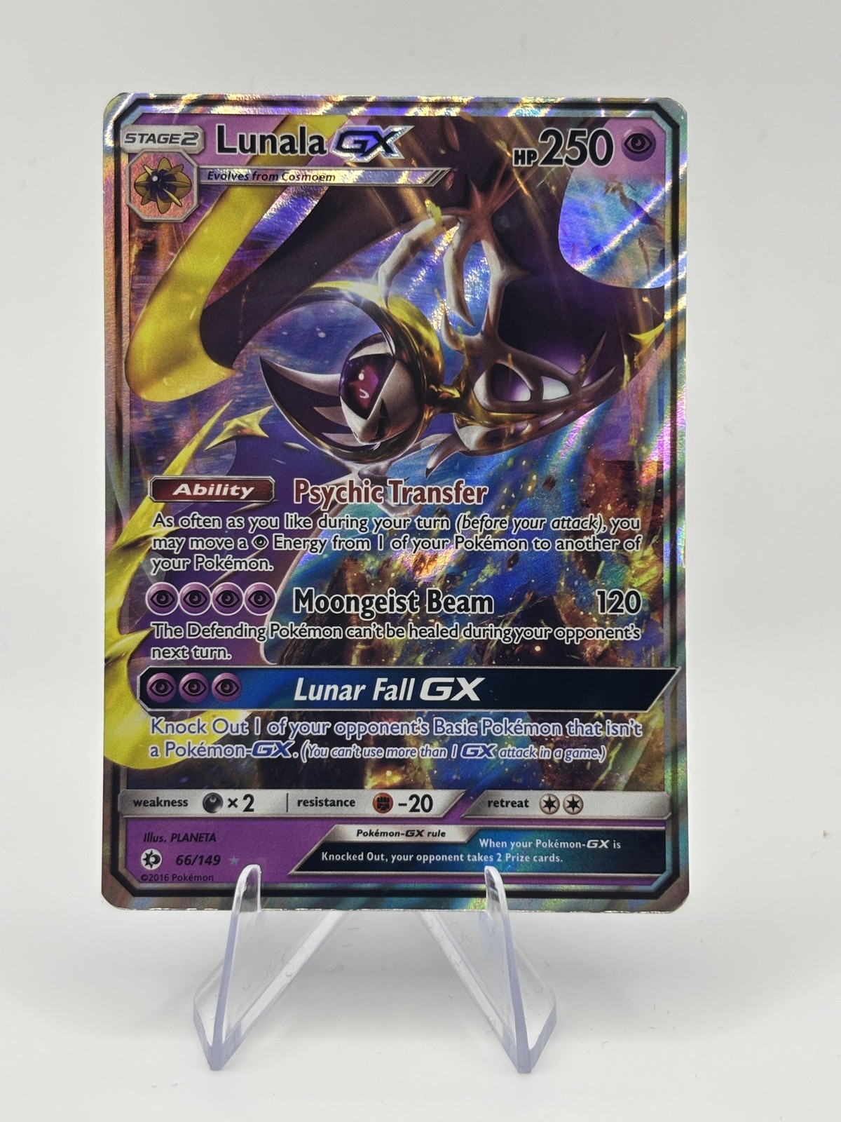 Lunala GX Holo Ultra Rare SM Base Set 66/149 Lunala GX Holo Ultra Rare SM Base Set 66/149