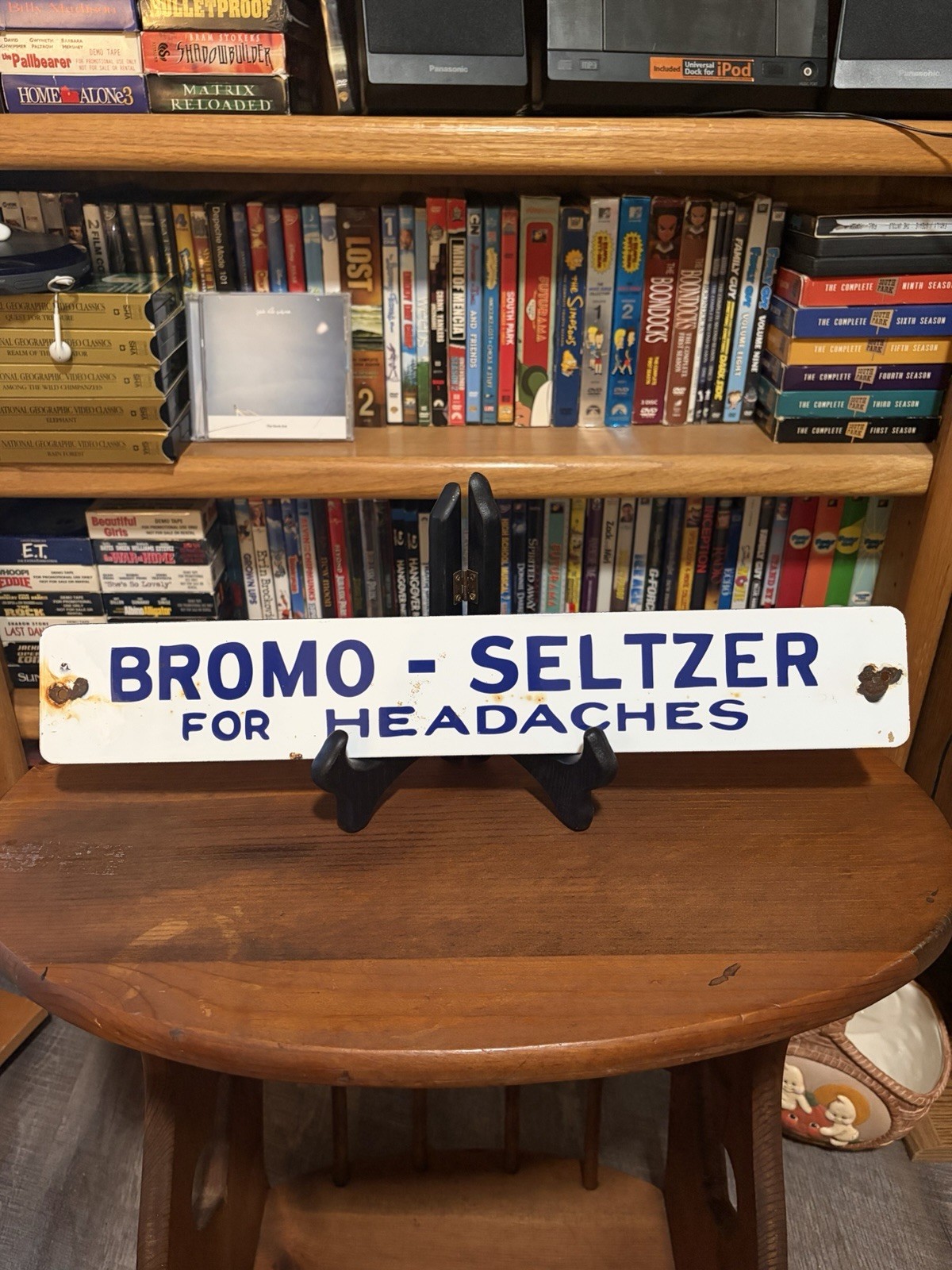 Antique Bromo Seltzer Porcelain Advertising Sign Good Condition Very Rare Piece Antique Bromo Seltzer Porcelain Advertising Sign Good Condition Very Rare Piece