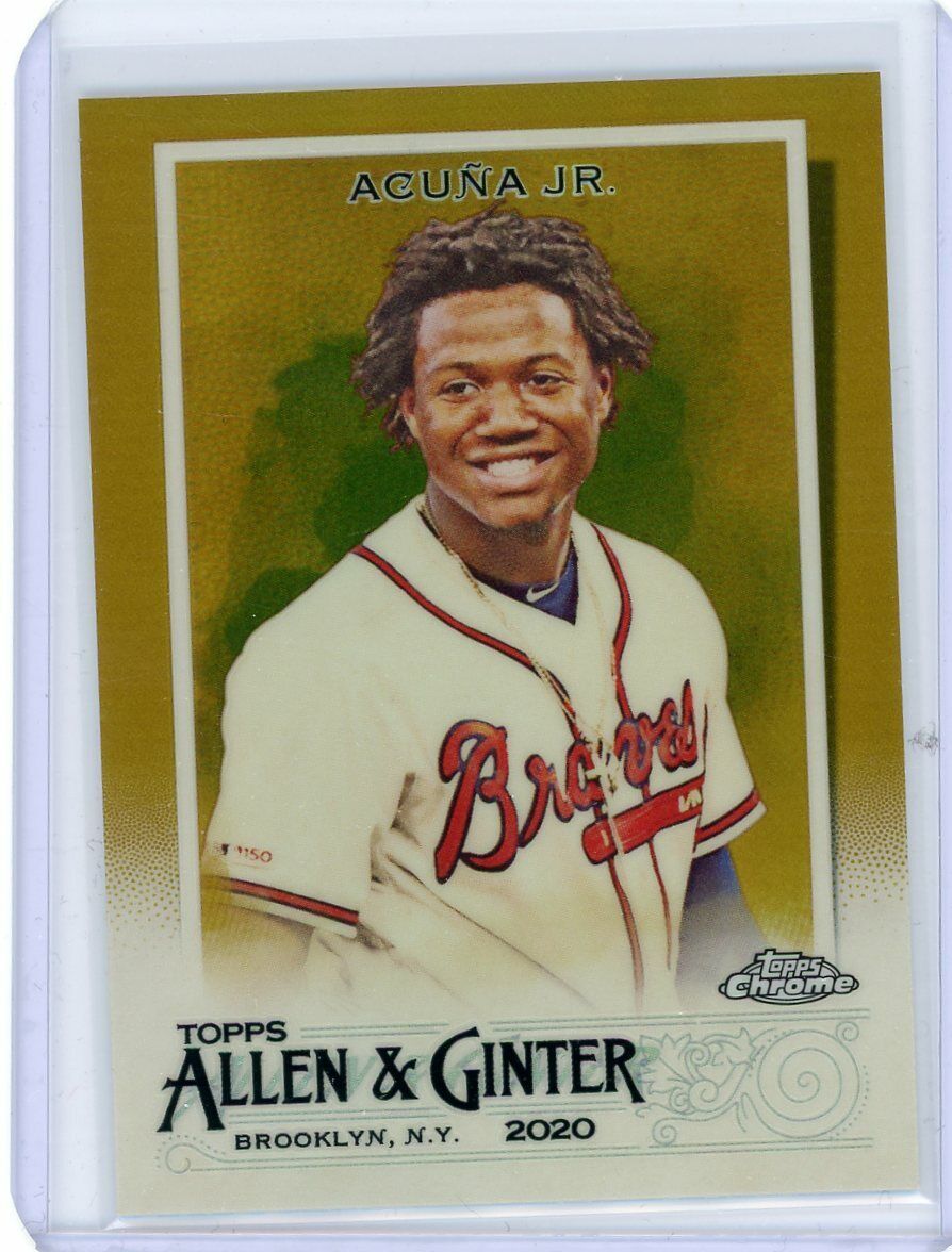 2020 Topps Allen And Ginter Chrome Gold Refractor #88 Ronald Acuna Jr. #19/50