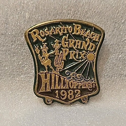 Vintage 1982 Rosarito Beach Grand Prix Hilltoppers  Lapel Pin -  Motocross Race