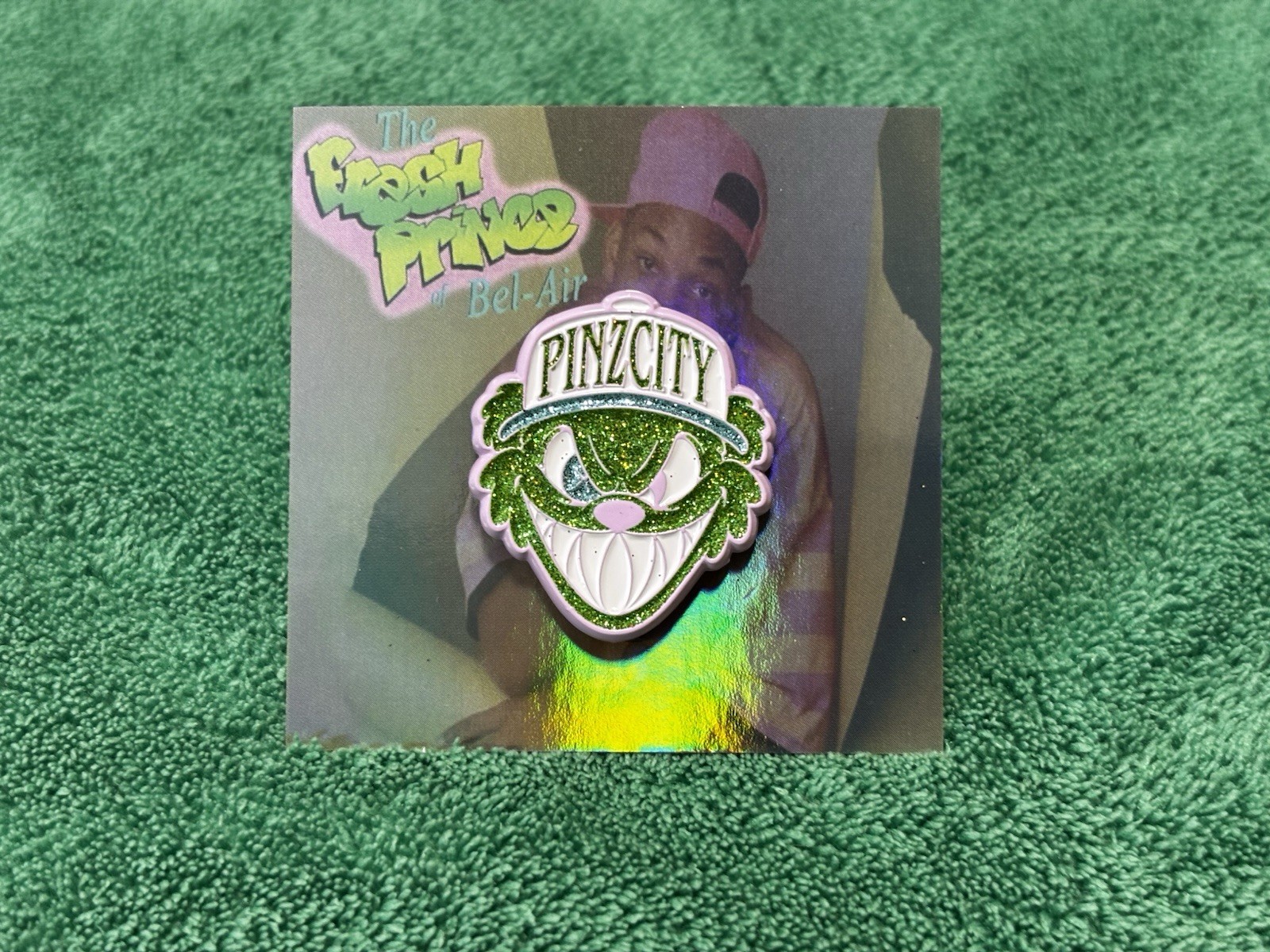 Pinzcity Scare Bear 4.0 Blue Lime Green Glitter Pink Hat Pin Fresh Prince Pinzcity Scare Bear 4.0 Blue Lime Green Glitter Pink Hat Pin Fresh Prince