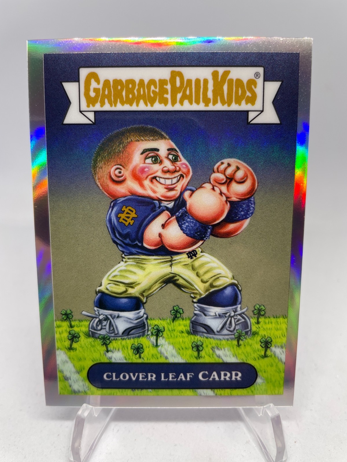 Topps Bowman 2026 Garbage Pail Kids Clover Leaf Carr CJ Carr Parallel NILG-CJC Topps Bowman 2026 Garbage Pail Kids Clover Leaf Carr CJ Carr Parallel NILG-CJC