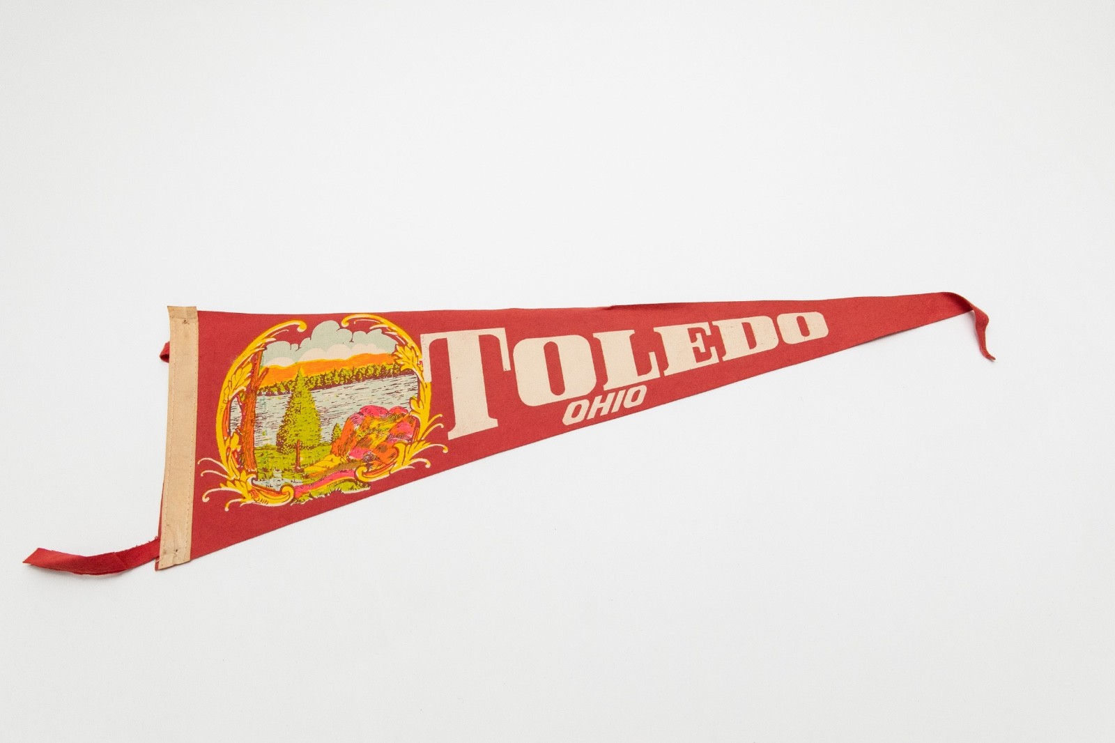 Vintage Toledo Ohio Souvenir Felt Pennant 27 Vintage Toledo Ohio Souvenir Felt Pennant 27