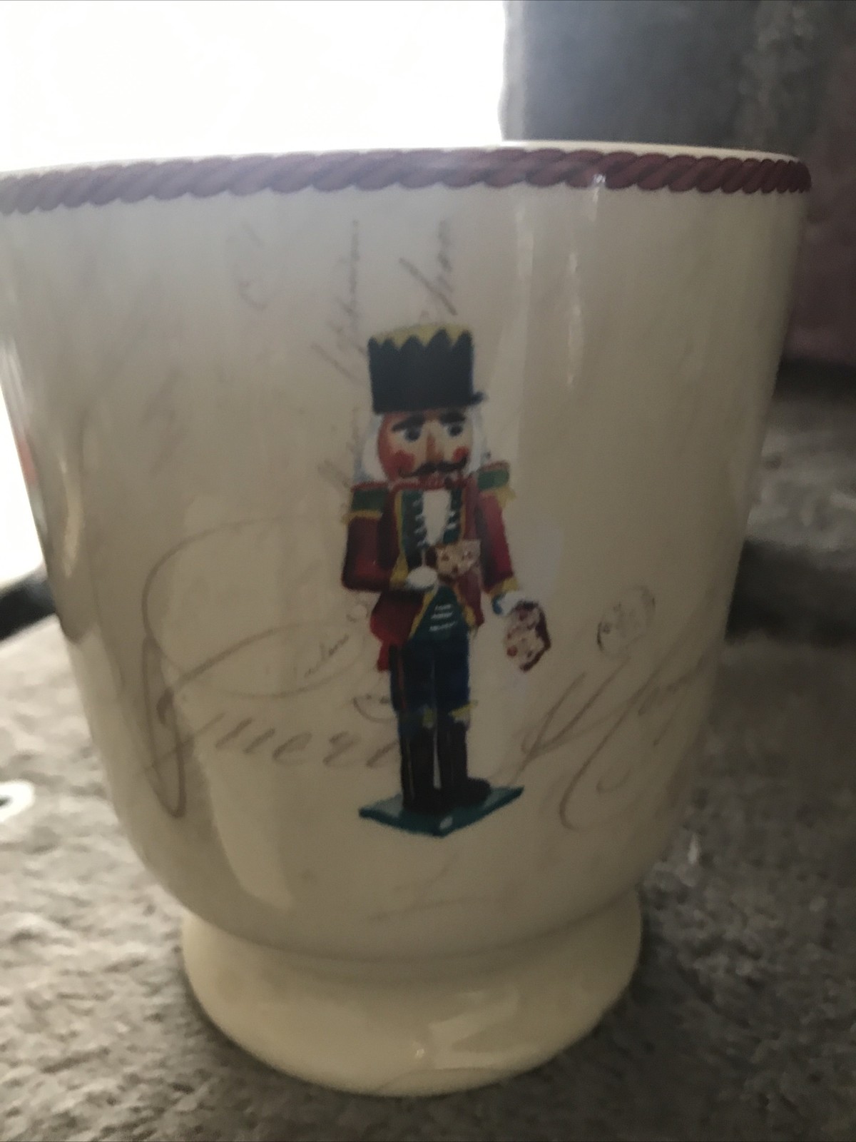 William Sonoma Nutcracker Soldier Coffee Mug Set of 4