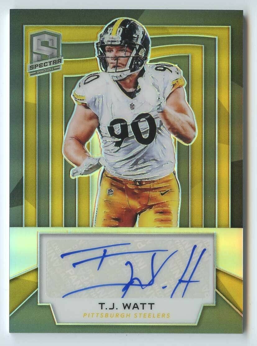 T.J. Watt 2019 Panini spectra football Steelers Prizm auto autograph 92/99