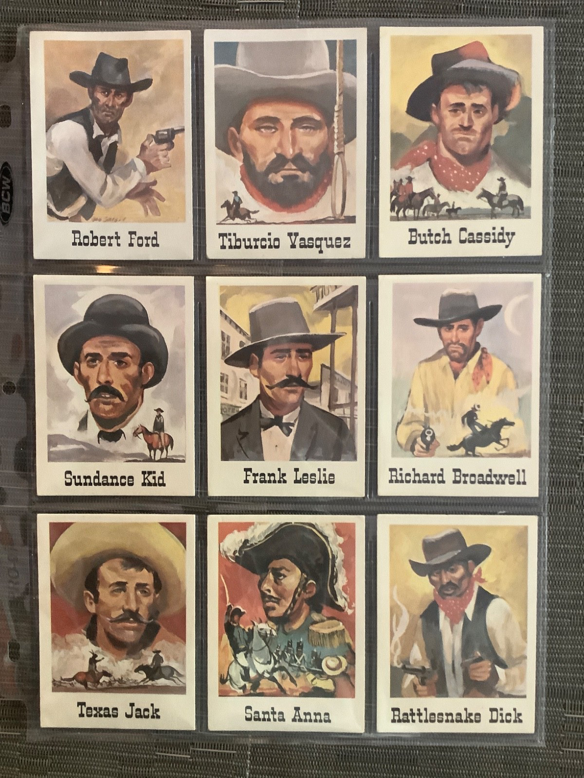 1966 Leaf Good Guys and Bad Guys Complete Set, 72Cards, EX-MT
