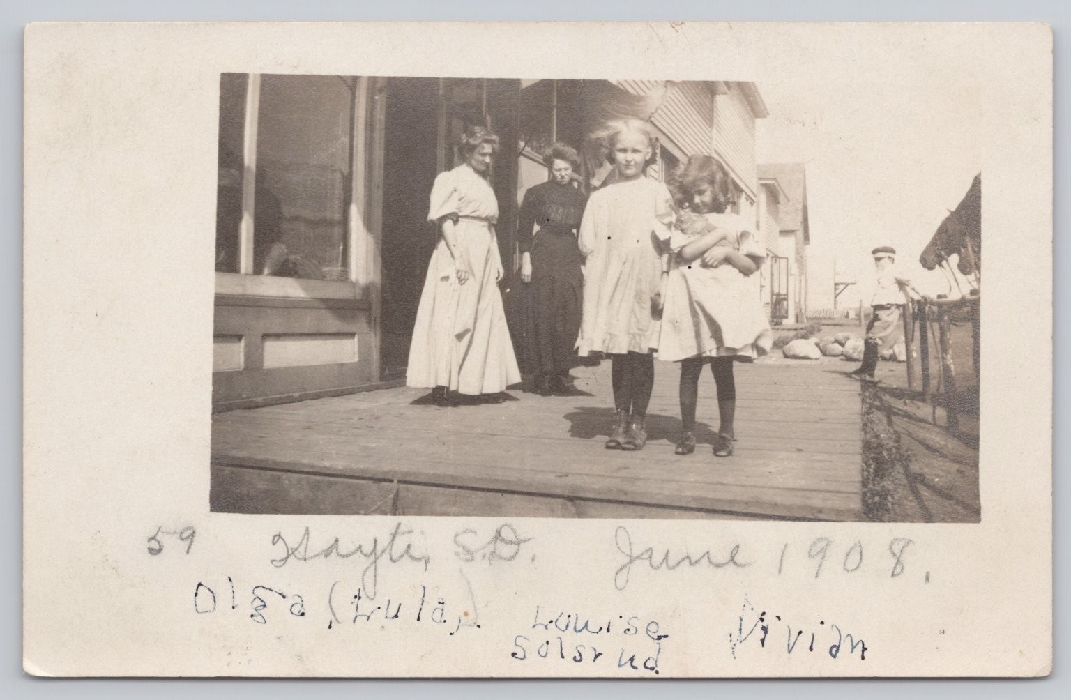 1908 Hayti, South Dakota RPPC Girls on Porch KRUXO Real Photo Postcard 1908 Hayti, South Dakota RPPC Girls on Porch KRUXO Real Photo Postcard