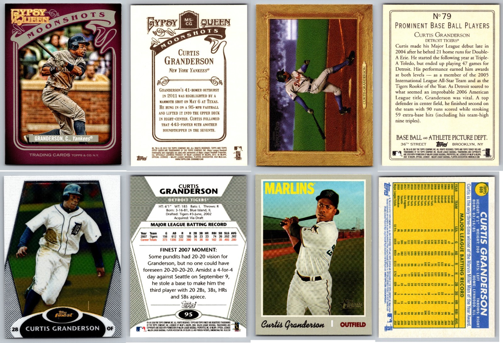 Curtis Granderson 4 Card Collectors Lot - New York Mets Curtis Granderson 4 Card Collectors Lot - New York Mets