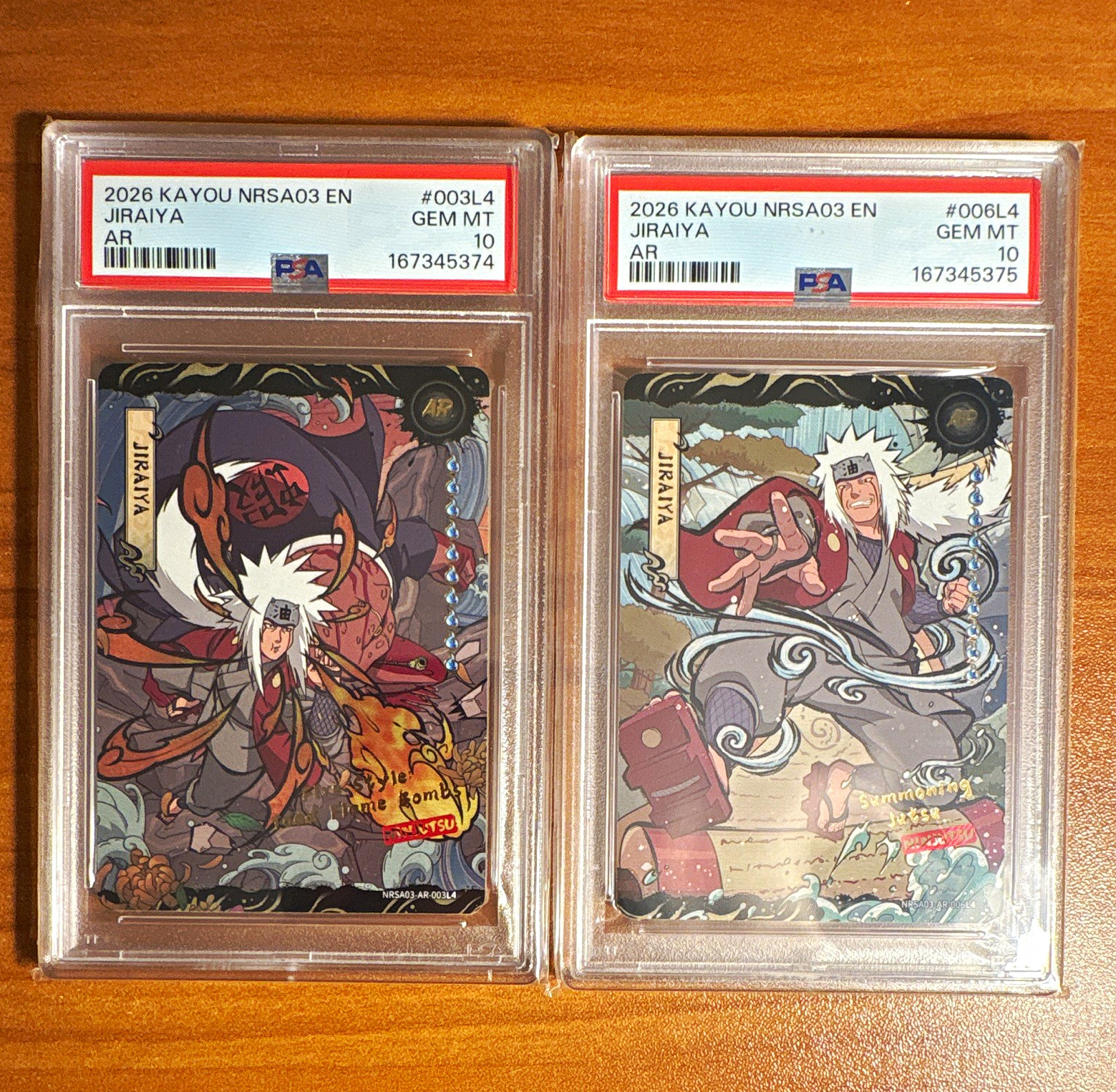 PSA 10 KAYOU Naruto NRSA03 Jiraiya #003L4 #006L4 Serialize 81/777 661/777 PSA 10 KAYOU Naruto NRSA03 Jiraiya #003L4 #006L4 Serialize 81/777 661/777
