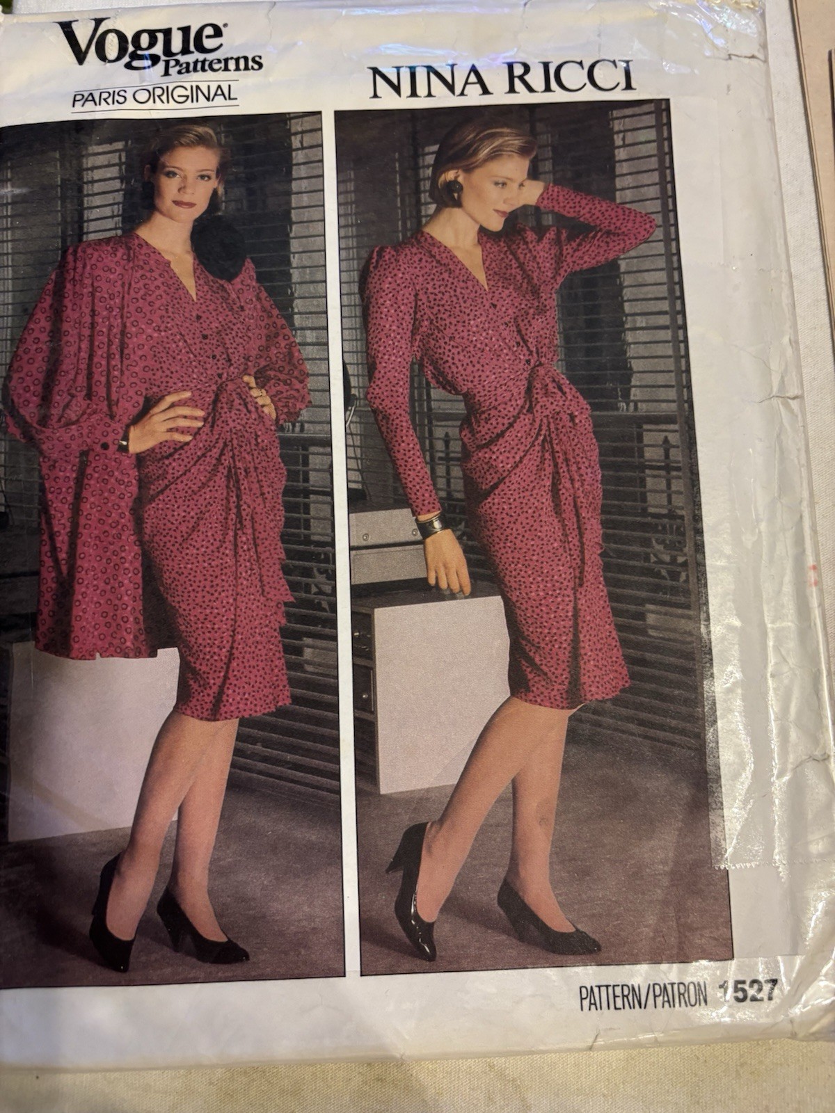 Vogue 1527 Paris Dress Jacket Belt Sewing Pattern Nina Rucci Uncut Sz 8 FF Vogue 1527 Paris Dress Jacket Belt Sewing Pattern Nina Rucci Uncut Sz 8 FF