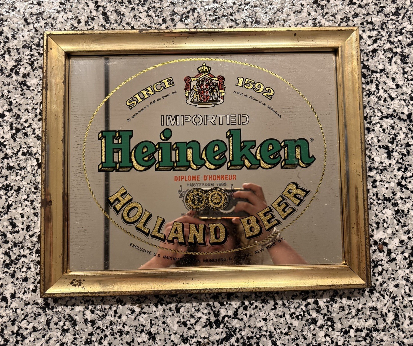 Heineken Holland Beer Framed Mirror Wall Hanging Breweriana Decor Heineken Holland Beer Framed Mirror Wall Hanging Breweriana Decor