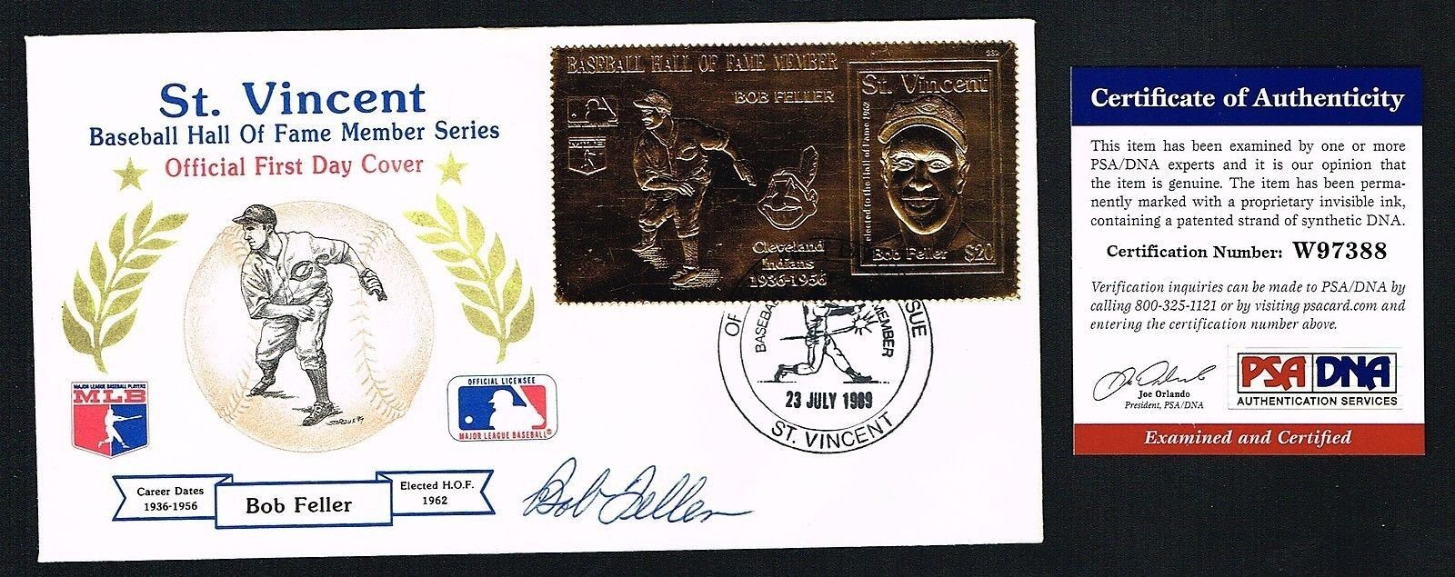 Bob Feller signed autograph Hall of Fame First Day Cover PSA/DNA Authenticated