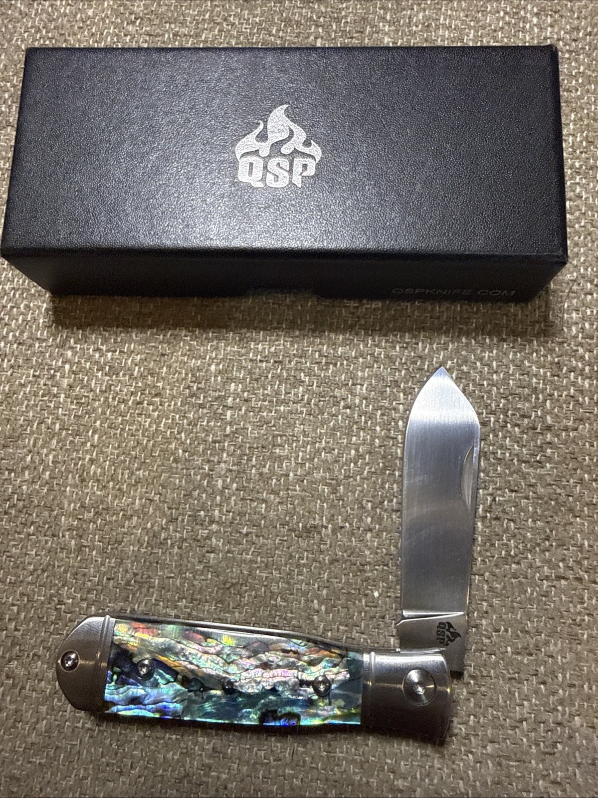 QS167A - QSP Jumping Jack Slip Joint Abalone Sandvik (14C28N) Steel Pocket Knife QS167A - QSP Jumping Jack Slip Joint Abalone Sandvik (14C28N) Steel Pocket Knife