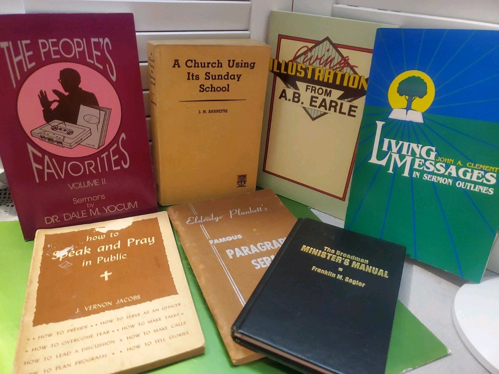 VTG Pastoral Ministry Books Lot of 7 Broadman Manual Sermons Preaching Outlines