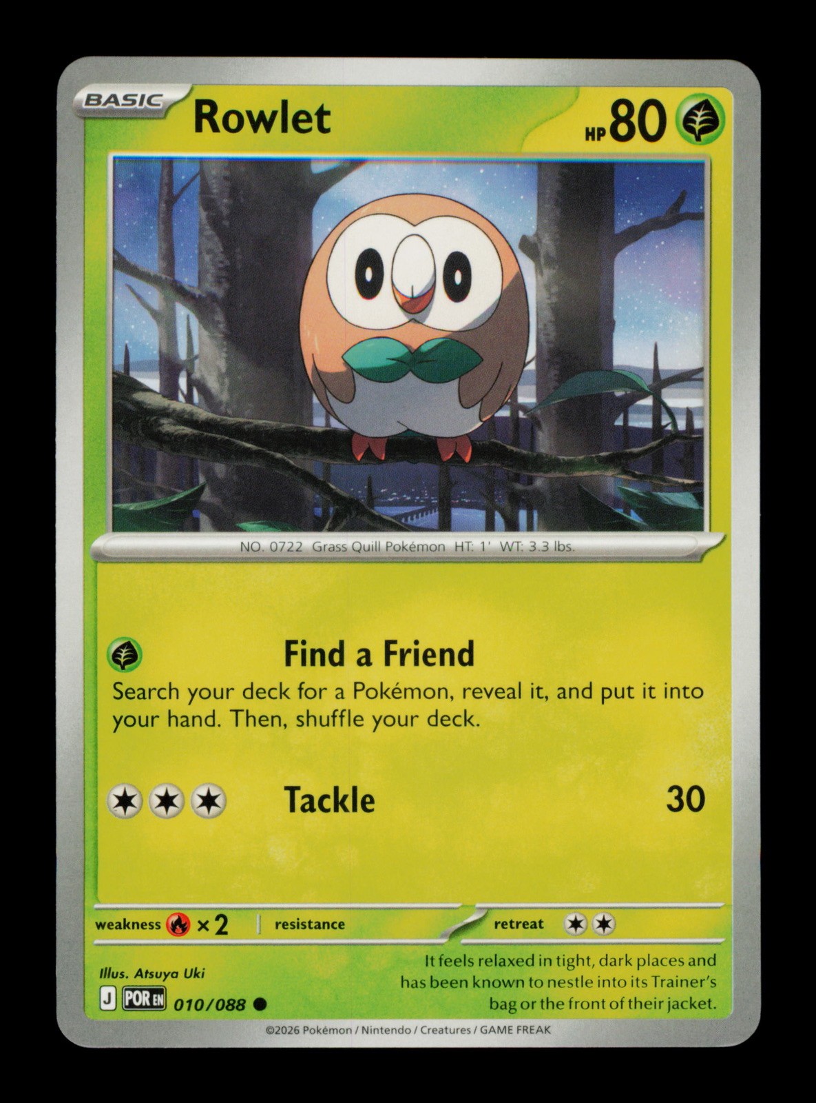 Rowlet 010/088 Perfect Order Pokemon TCG