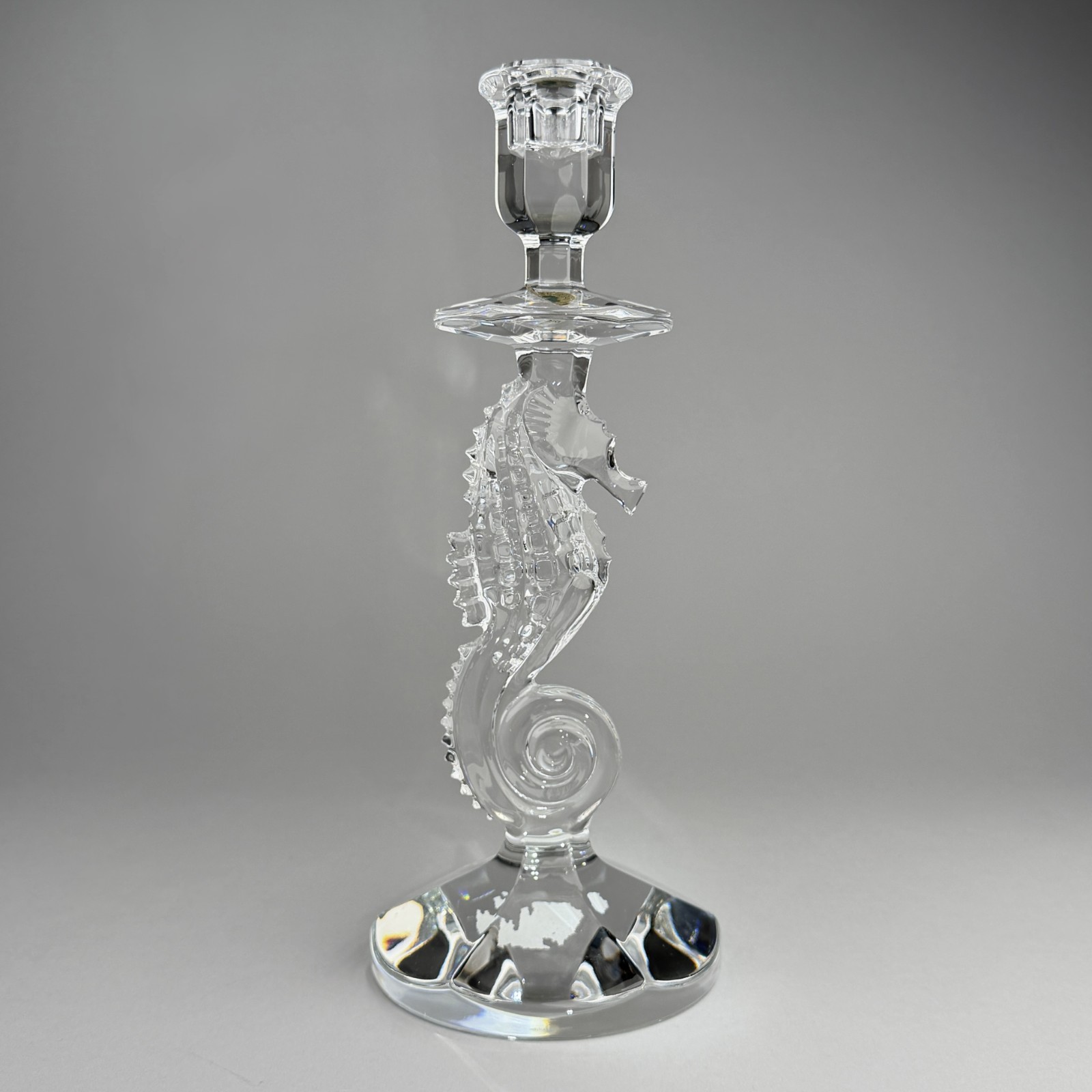 Waterford Crystal Seahorse Candlestick 11\