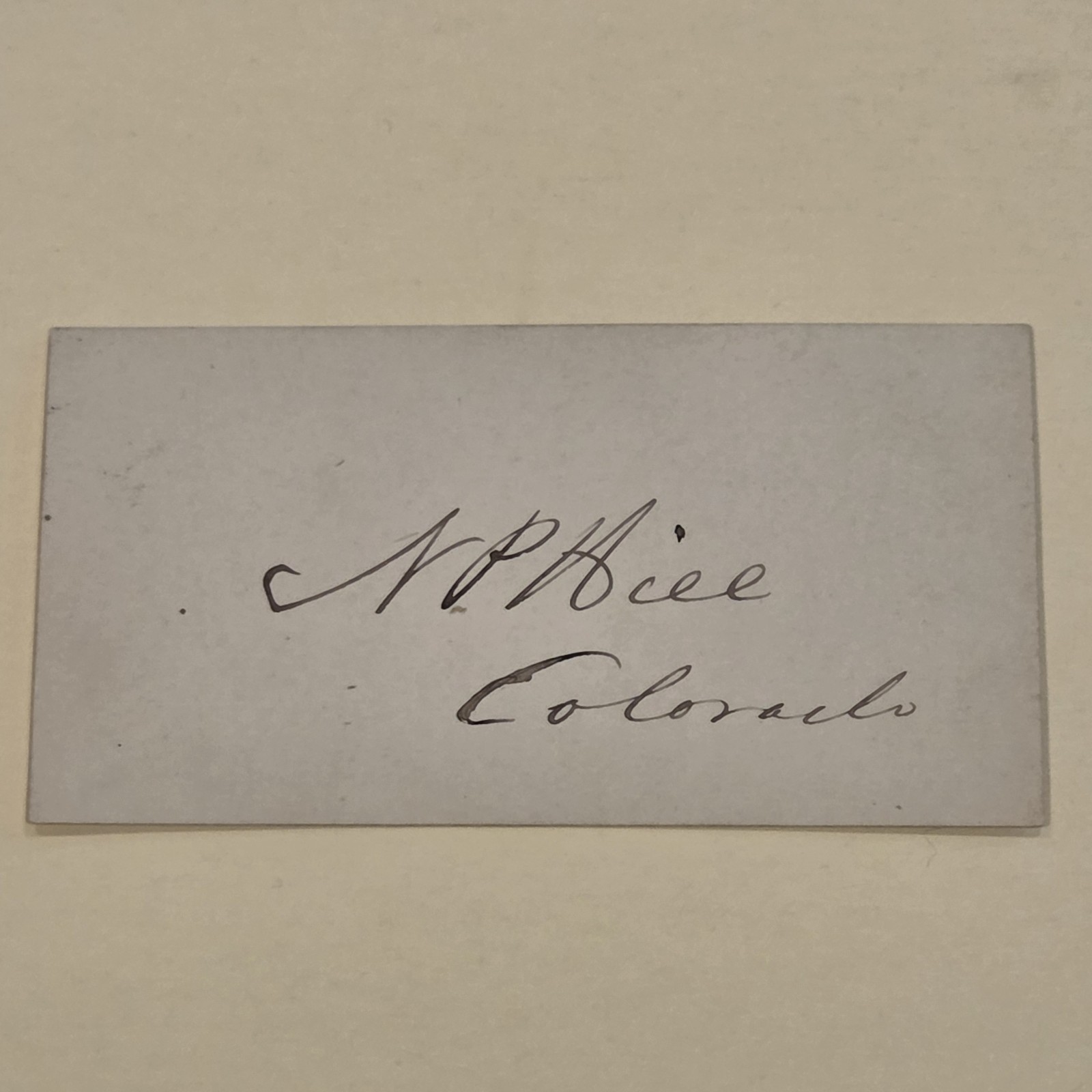 Nathaniel P Hill Signed Autograph Politician Senator 1800s Mayor Of Denver