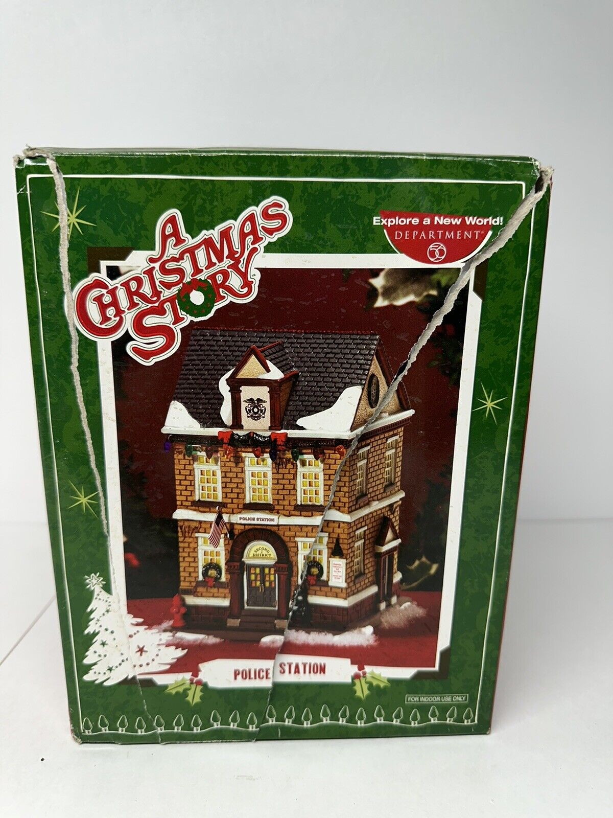 Department 56 A Christmas Story Police Station Complete Flag