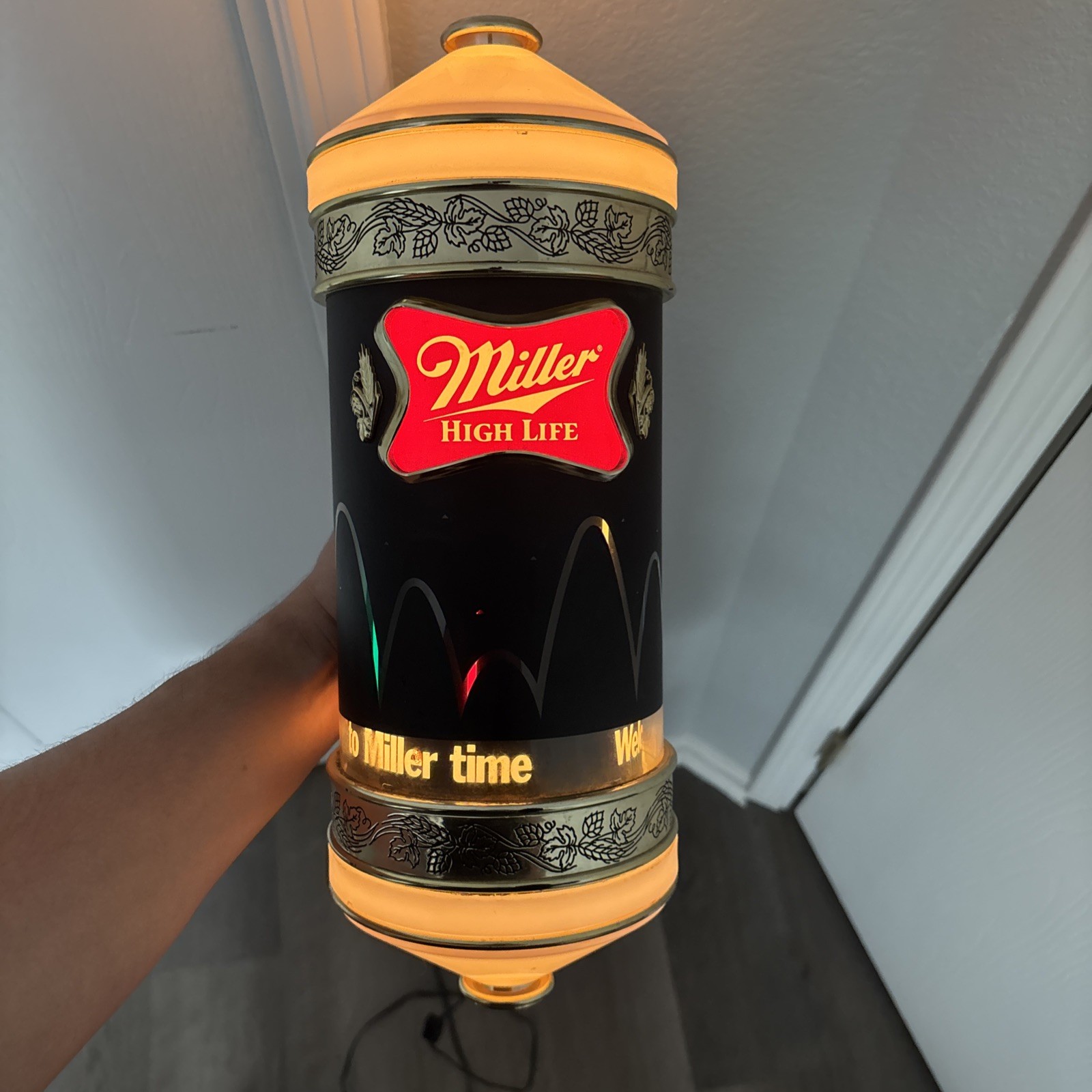 Vintage Miller High Life Rotating bouncing ball Sign-- works great Vintage Miller High Life Rotating bouncing ball Sign-- works great