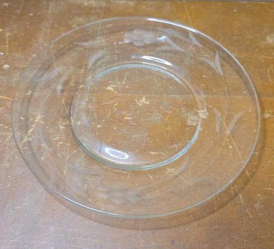 Clear Etched Glass Plate Clear Etched Glass Plate