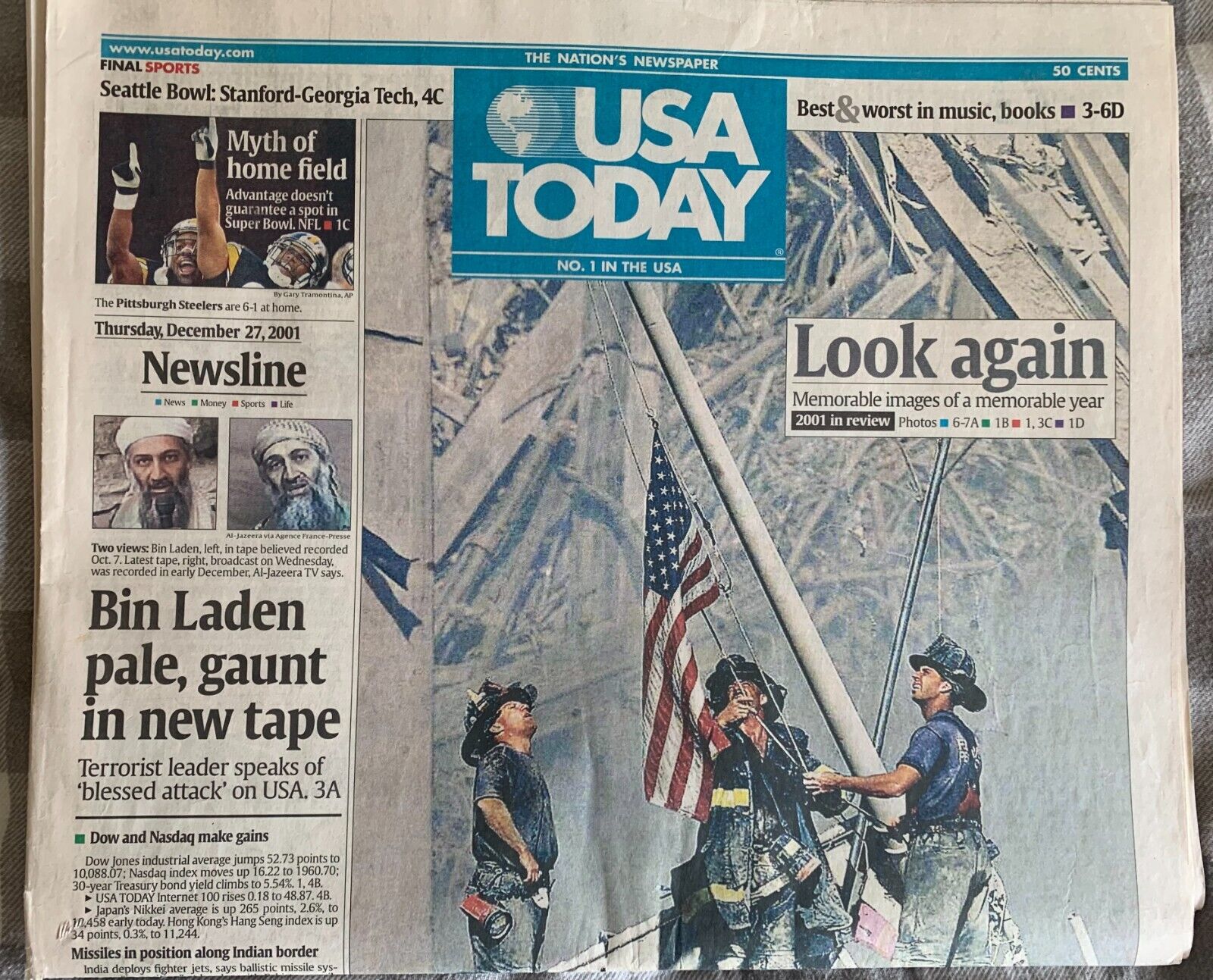 USA TODAY “ The Photo No One Will Forget Sept. 11’s Most” Dec 27 2001