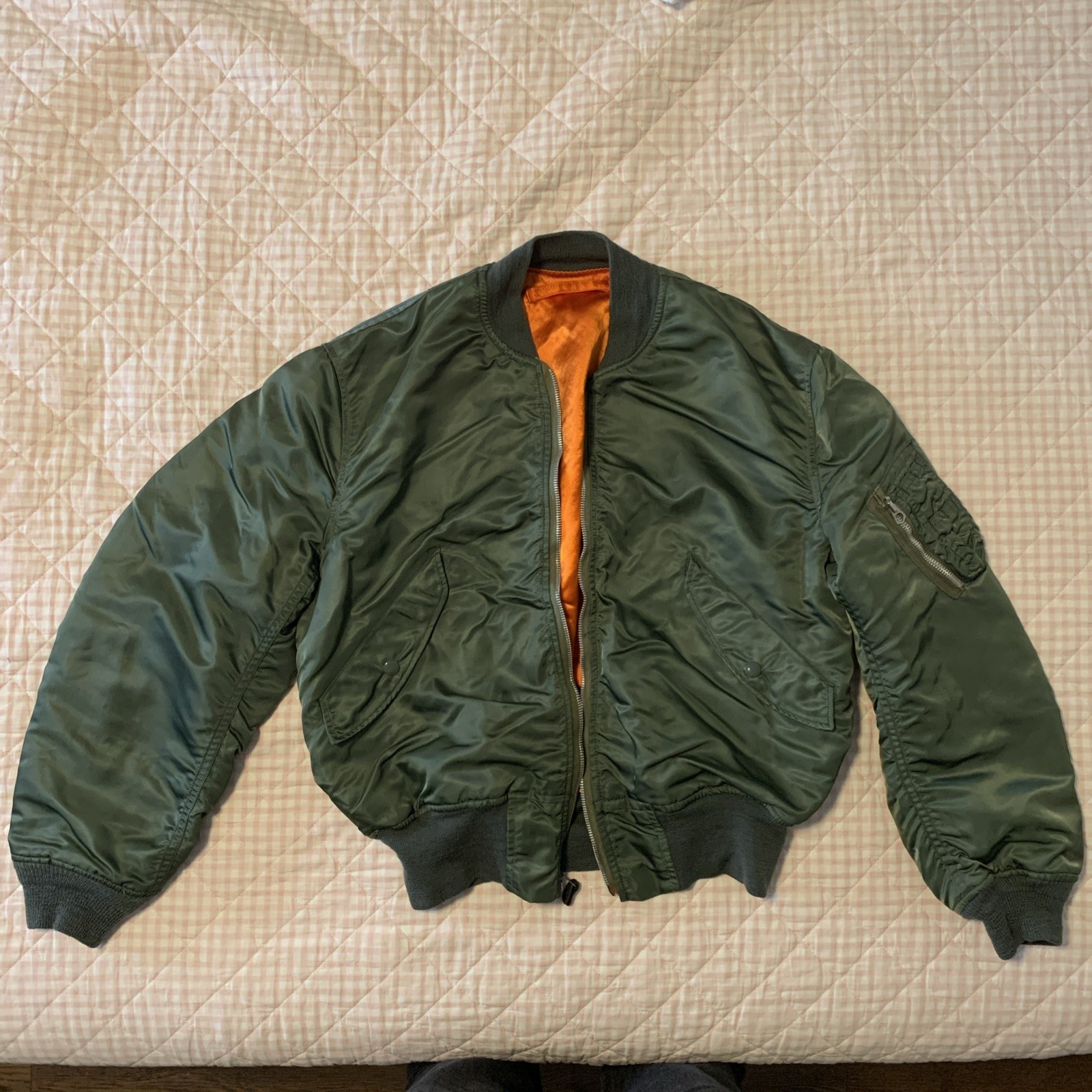 Vtg 1974 Vietnam era Alpha USAF L-2B Flying Jacket Mens L Large Light Zone Vtg 1974 Vietnam era Alpha USAF L-2B Flying Jacket Mens L Large Light Zone