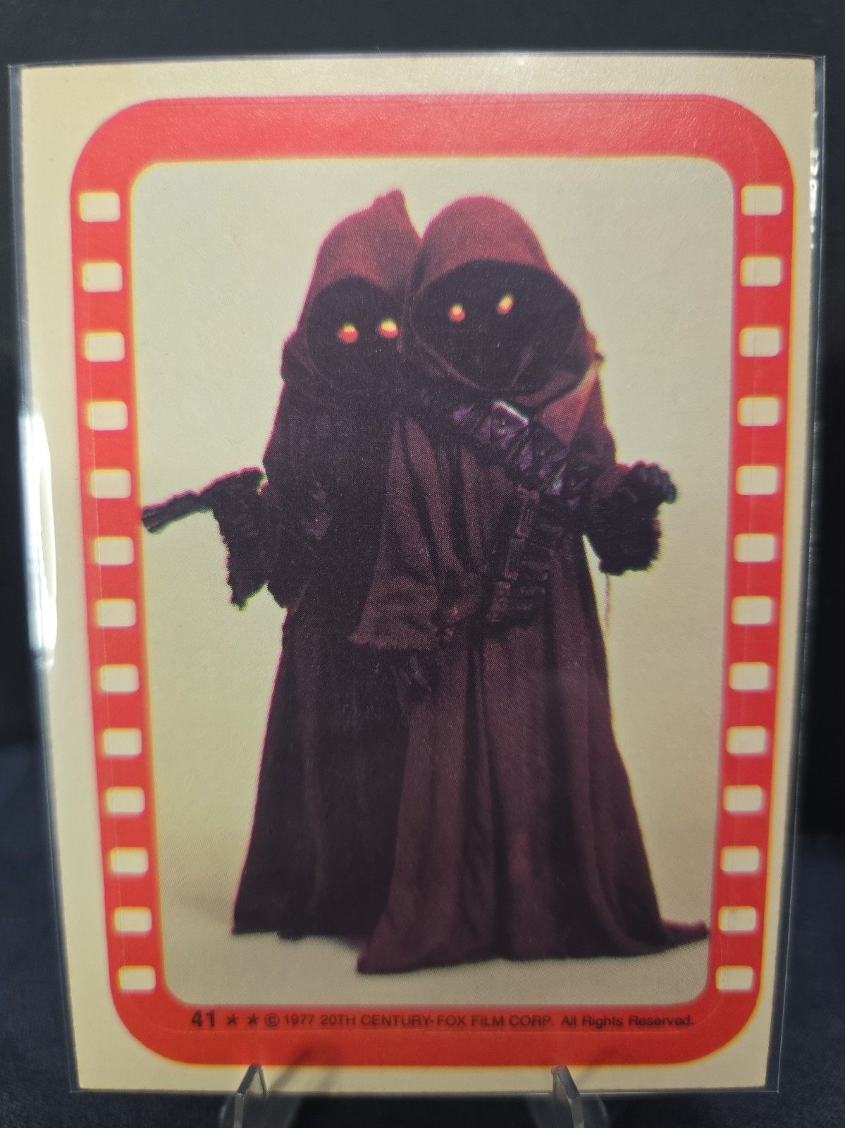 1977 Topps Star Wars #41 A pair of Jawas Stickers 1977 Topps Star Wars #41 A pair of Jawas Stickers