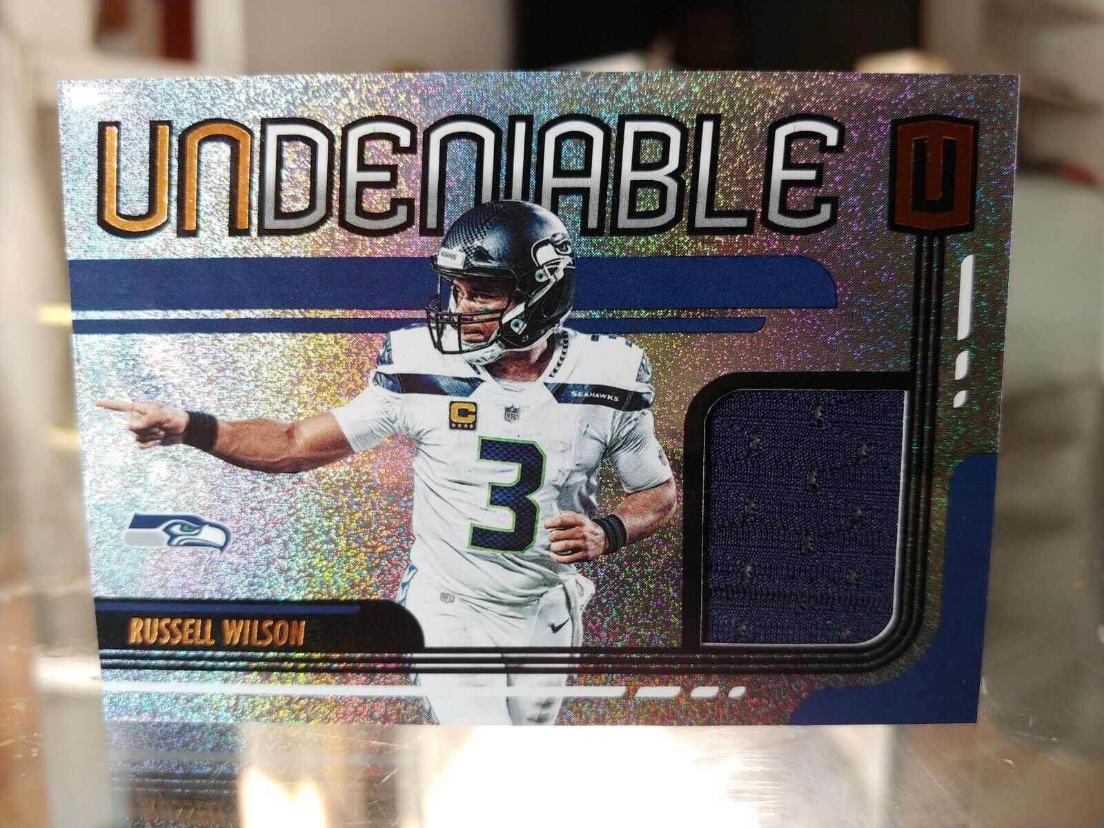 Russell Wilson Player Worn Patch Card Unparalleled Undeniable